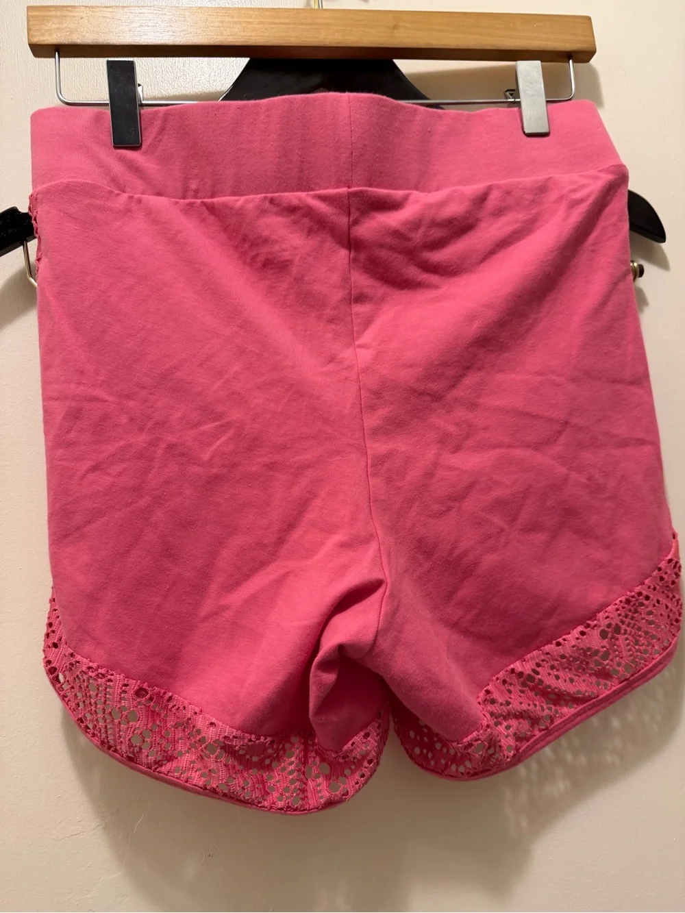 Torrid Women’s Pink Crochet Trim Beach & Lounge Shorts